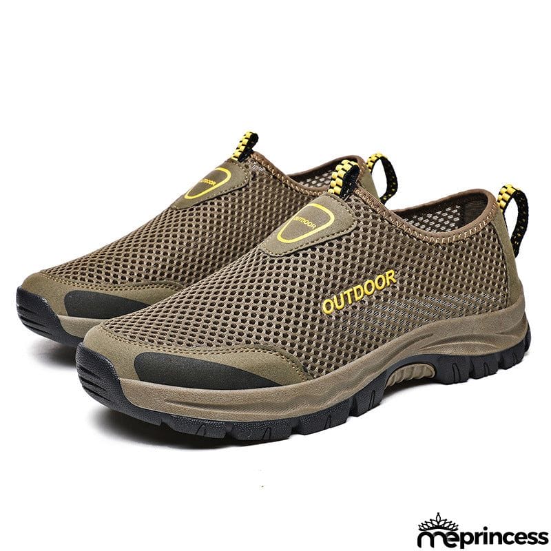 Men's Lightweight Large Size Anti Slip Climbing Hiking Mesh Sneaker