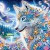 Framed Diamond Painting - Special Shaped - Wolf (25x25cm)