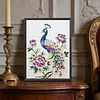 Diamond Painting-DIY Sparkling Special Shaped Pearl Drill Peacocks and Peonies(30x40cm)