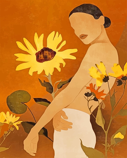 

Abstract Art Sunflower Woman – Paint By Numbers - 40*50CM, 501 Original