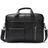 Men's Leather Briefcase Portable Lawyer Computer Bag