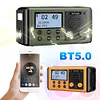 10000mAh Emergency Radio Solar/Hand Crank Charging Multifunctional DAB FM Radio