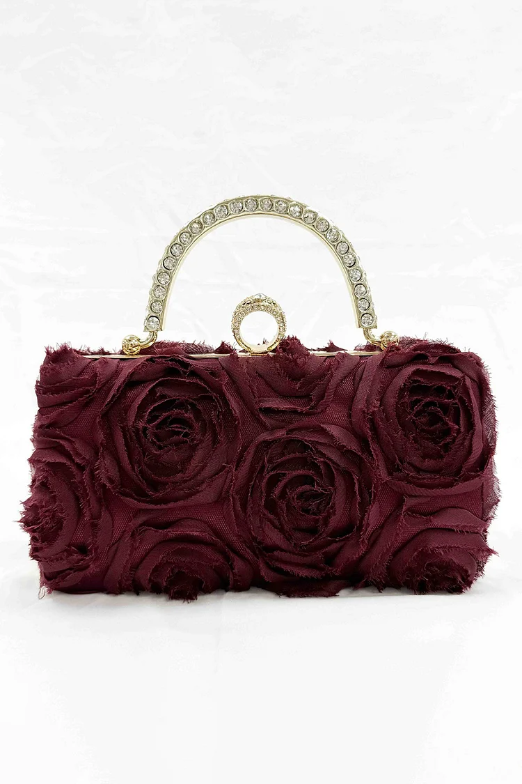 Fashion Pink Floral Trimmings Banquet Shoulder Bags 2024 - Xpluswear