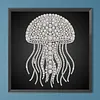 DIY Pearl Painting Jellyfish for Home Wall Decor(25x25cm)