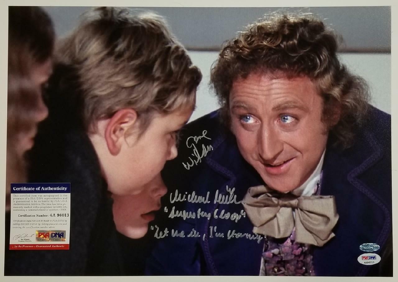 Gene Wilder & Michael Bollner signed Willy Wonka 12x18 Photo Poster painting + INSCRIPTION ~ PSA