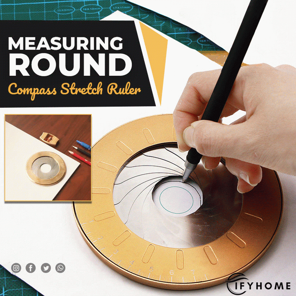 Measuring Round Compass Stretch Ruler | IFYHOME