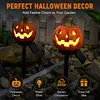 Solar Pumpkin Stake Light Resin Halloween Outdoor Garden Decorative Lamp