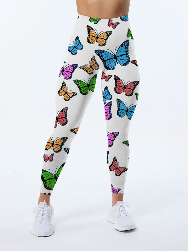 Multi Colored Butterflies Leggings