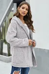 Women's Winter Light Gray Pocket Coat