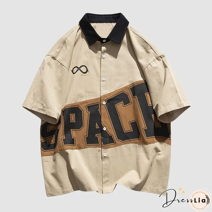 Contrast Patchwork Shirt