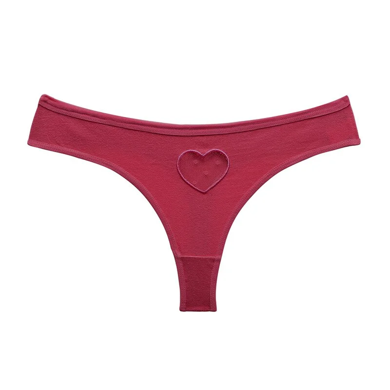 FINETOO Women Heart Panties Cotton Hollow Out Underwear S-2XL Plus Size Briefs Ladies Comfortable Underpants Girls Soft Panties
