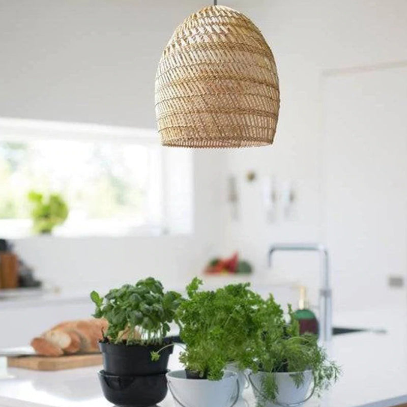Rattan Pendant Lampshade Wikcer woven Hanging Light