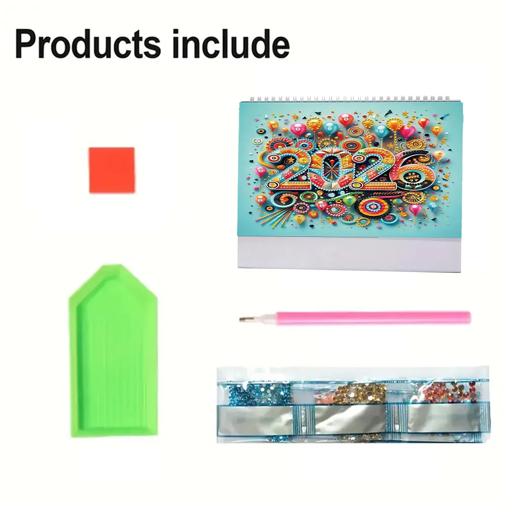 5D/DIY Calendar Crystal Painting Desk Calendars Kit Diamond Decorations Calendar
