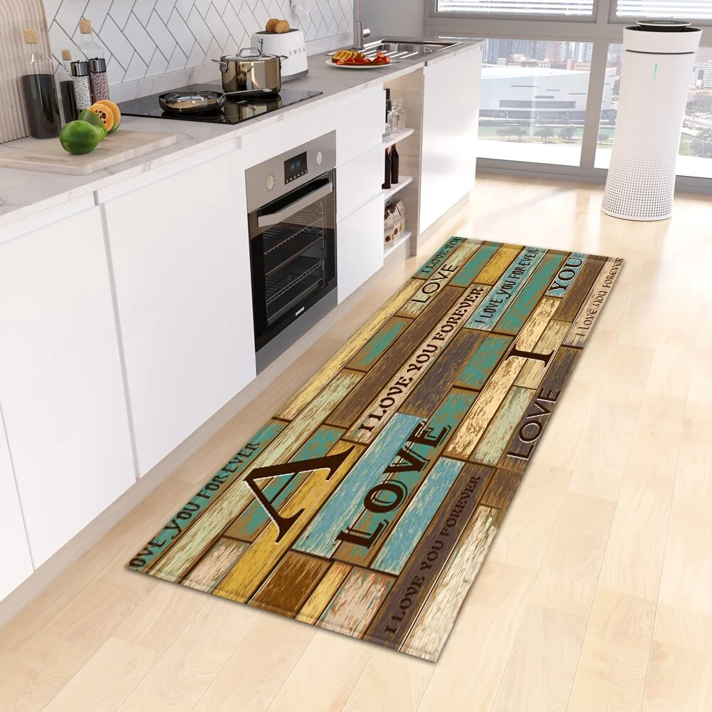Modern Kitchen Floor Mat Home Entrance Doormat Bedroom Living Room Children Decoration Carpet Hallway Balcony Bath Anti-Slip Rug