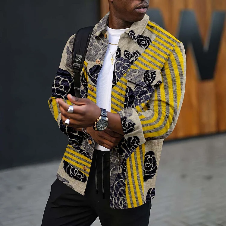 LONG-SLEEVED CASUAL WOOLEN MEN'S JACKET