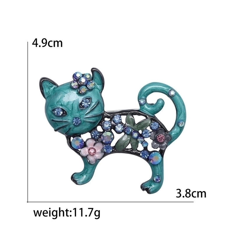 Pin Animal Alloy Enamel Plating Inlay Artificial Diamond Women’s Brooches