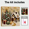 Christmas House Xmas Pearl Painting DIY Kit with Frame 30x30cm