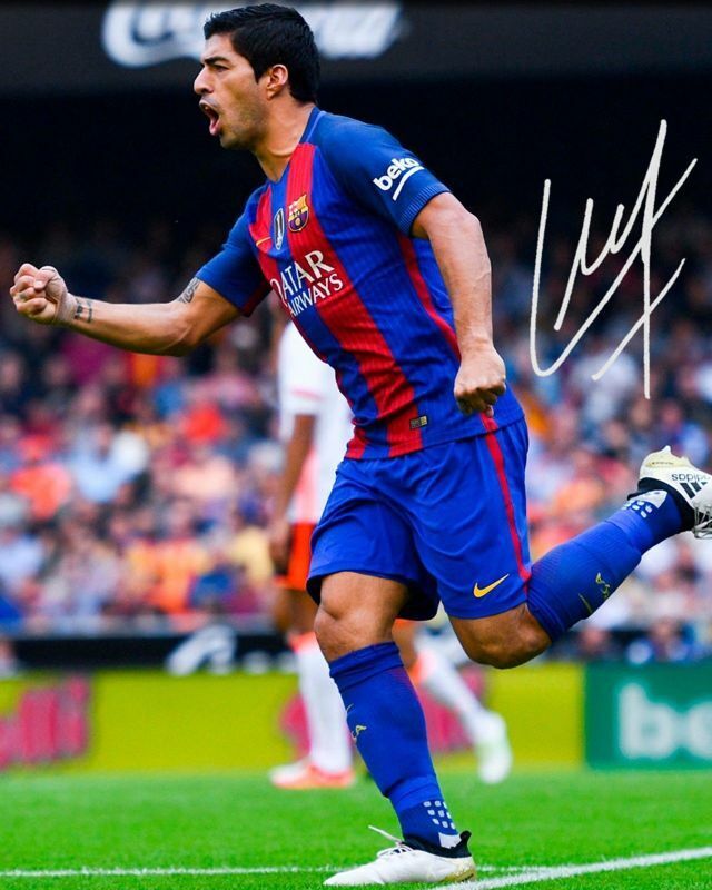 Luis Suarez - FC Barcelona Autograph Signed Photo Poster painting Print