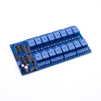 2019 hot sales 12V 16 Channel Relay Module with Light Coupling LM2576 Power Supply