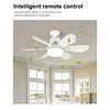 40w/200-2000lm Small Ceiling Fan with Lights with Remote Control Breeze Fan Light Three Color Temperature Options for Living Room Study & Household Use