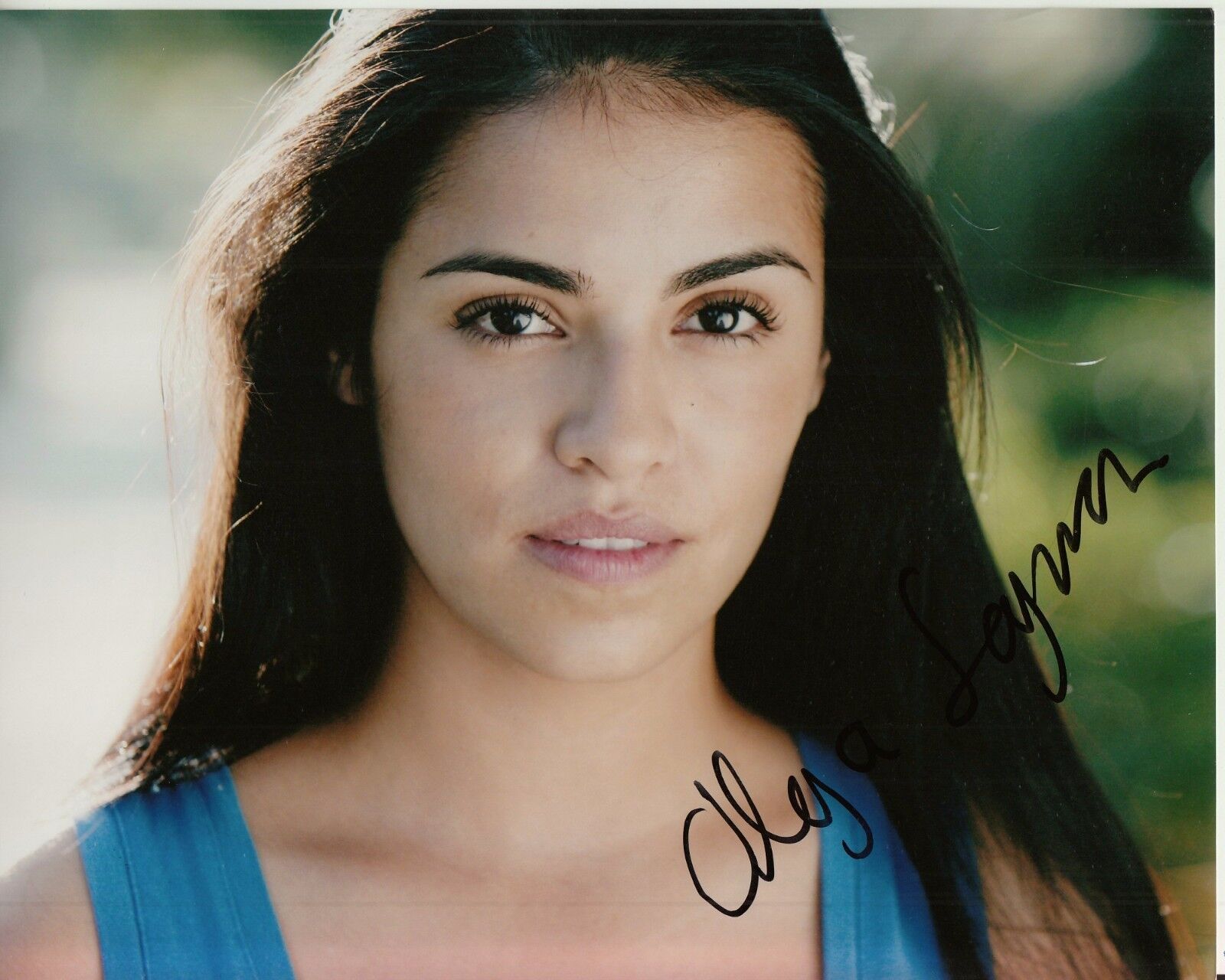 OLGA SEGURA hand-signed BEAUTIFUL OUTDOOR 8x10 portrait closeup w/ UACC RD COA