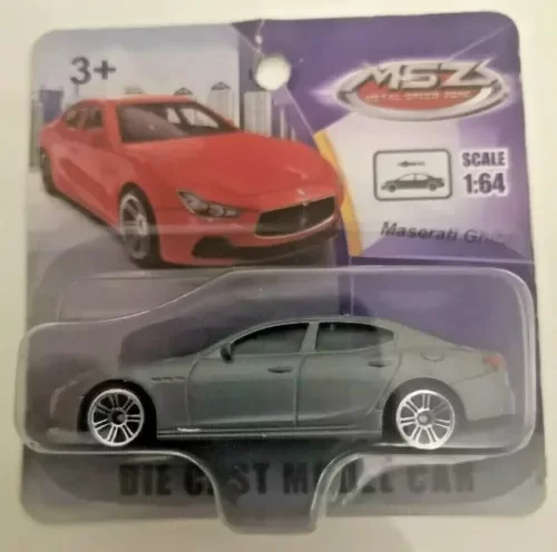 Dronehint MSZ 1:64 scale car diecast MASERATI GHIBLI GRAY hotwheels matchbox size Toy