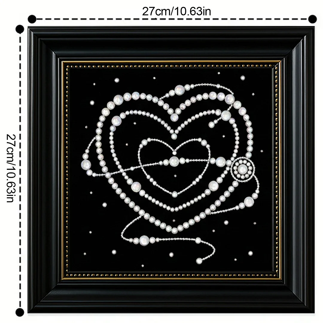 Love - DIY Pearl Diamond Art Kit With Frame 27*27cm