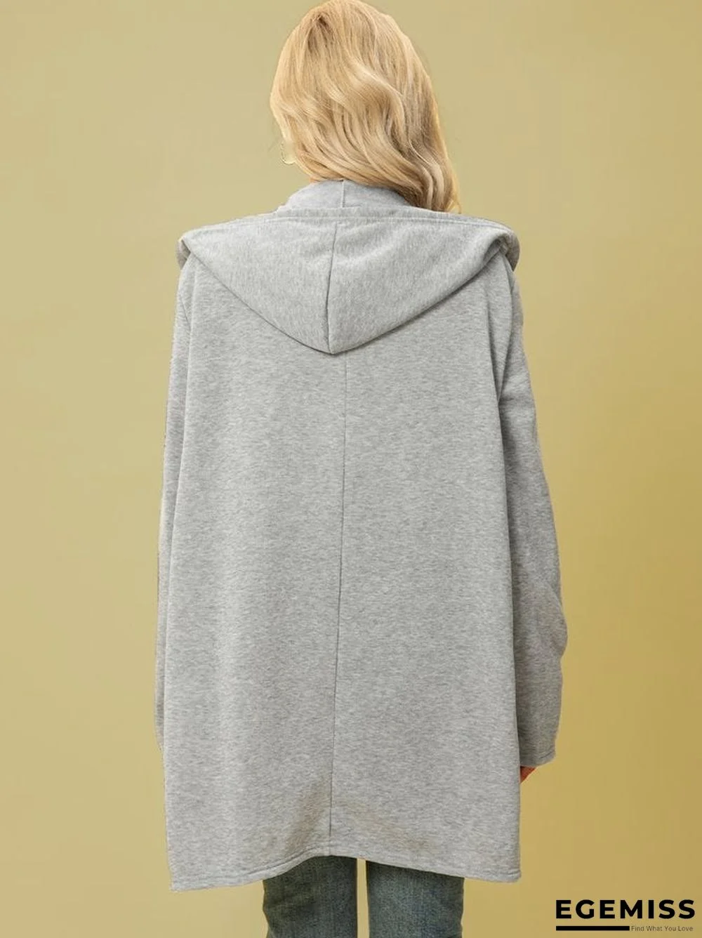 Elegant Plain Long Sleeve Outerwear | EGEMISS