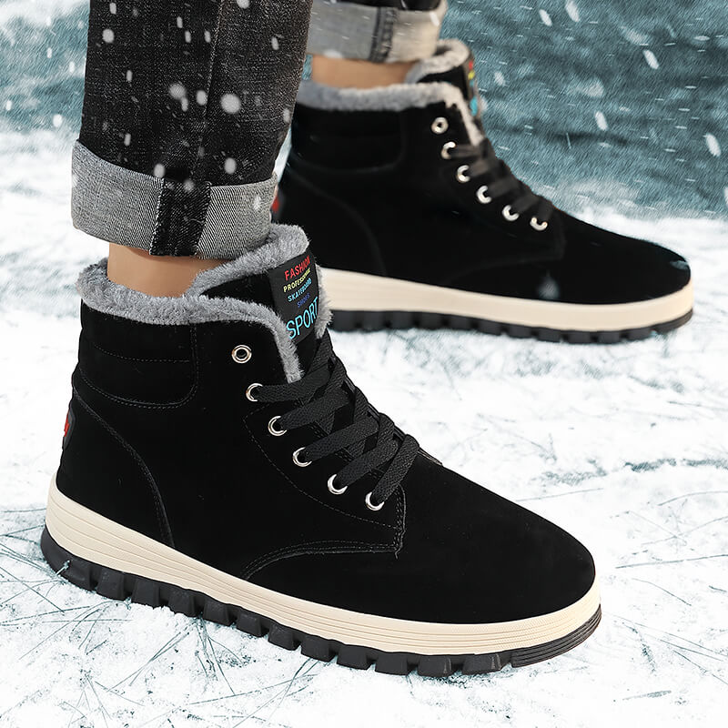 Greenacrs shoes for mens dress Men ankle boots lace up Casual Snow BootsWarm Winter Shoes Men Hiking Boots Outdoor Mountain Climbing Man Trekking shoes