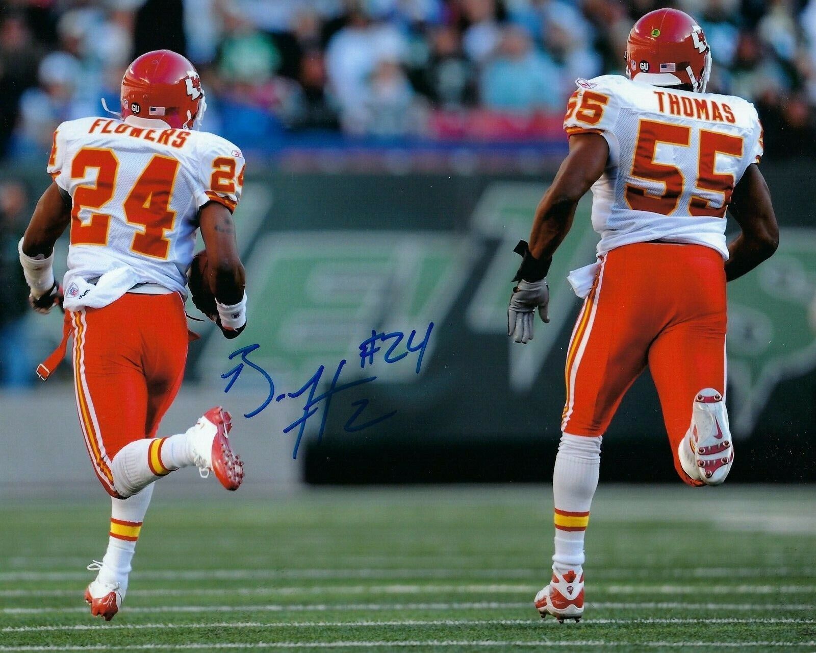 GFA Kansas City Chiefs * BRANDON FLOWERS * Signed 8x10 Photo Poster painting B2 COA