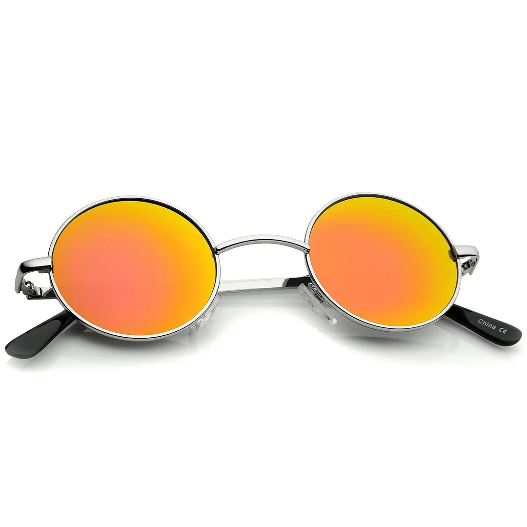 Lennon Style Small Round Color Mirrored Lens Circle glasses