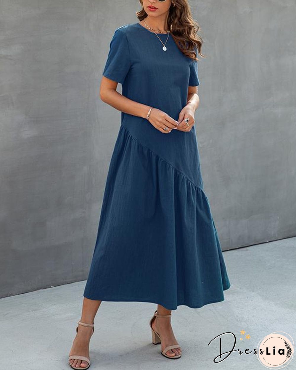 Fold Design Midi Dress