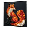 DIY Pre-Framed Fox Button Art Canvas Kit