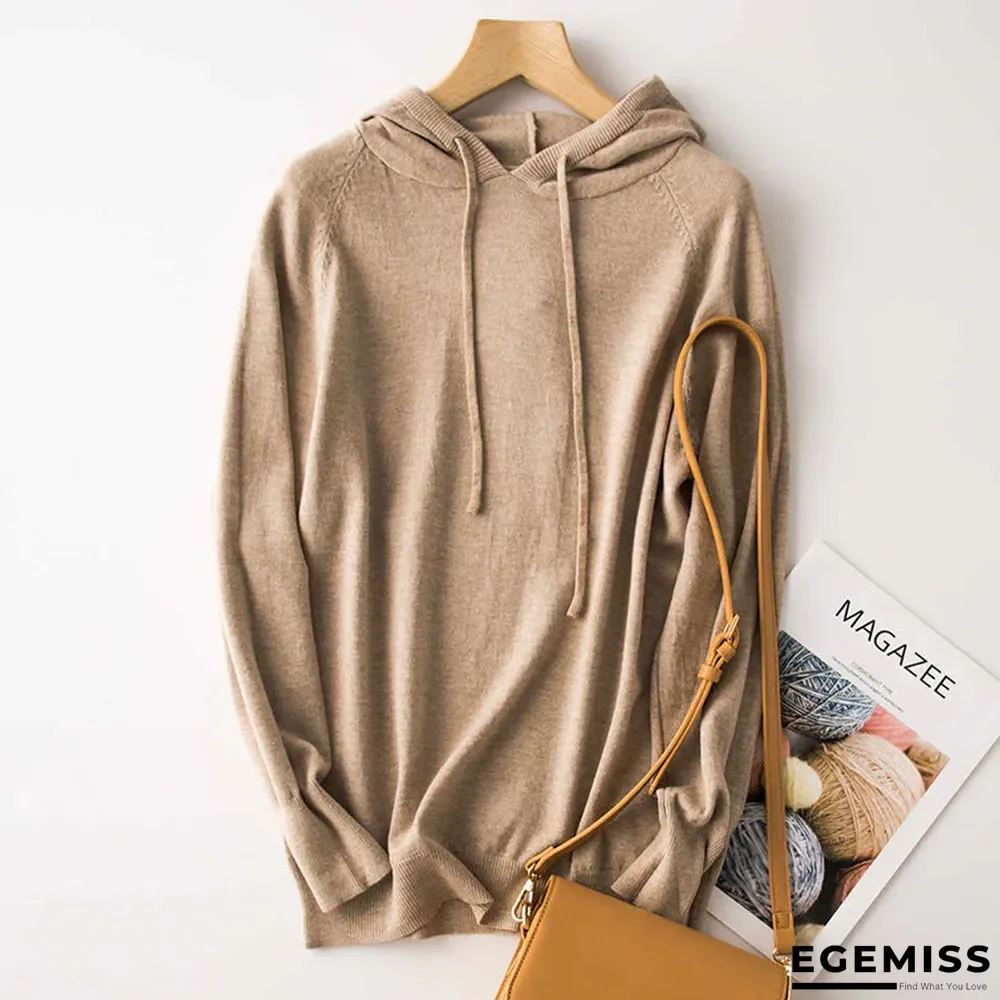 Gray Casual Hoodie Cotton-Blend Long Sleeve Sweaters Suits | EGEMISS