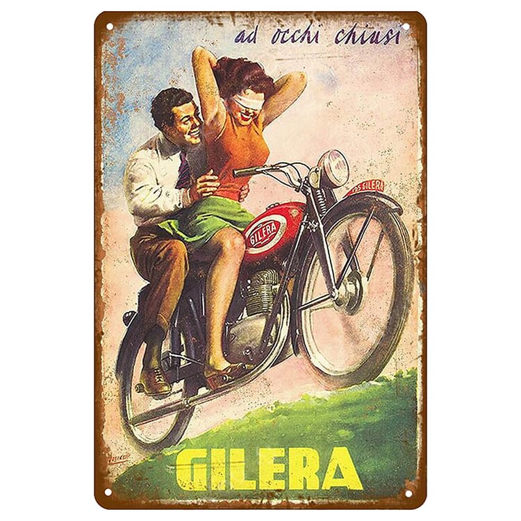 Plaque d’étain en métal vintage plaque murale moto affiches fer peinture (4)