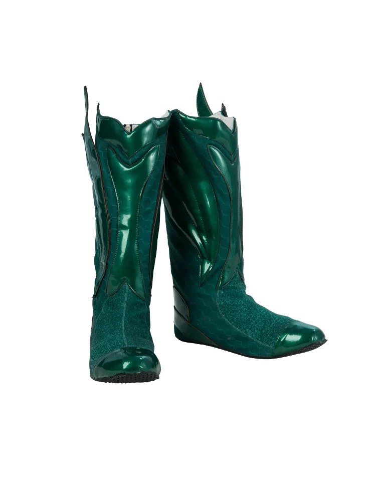 Dc Justice League Aquaman Arthur Curry Green Cosplay Boots