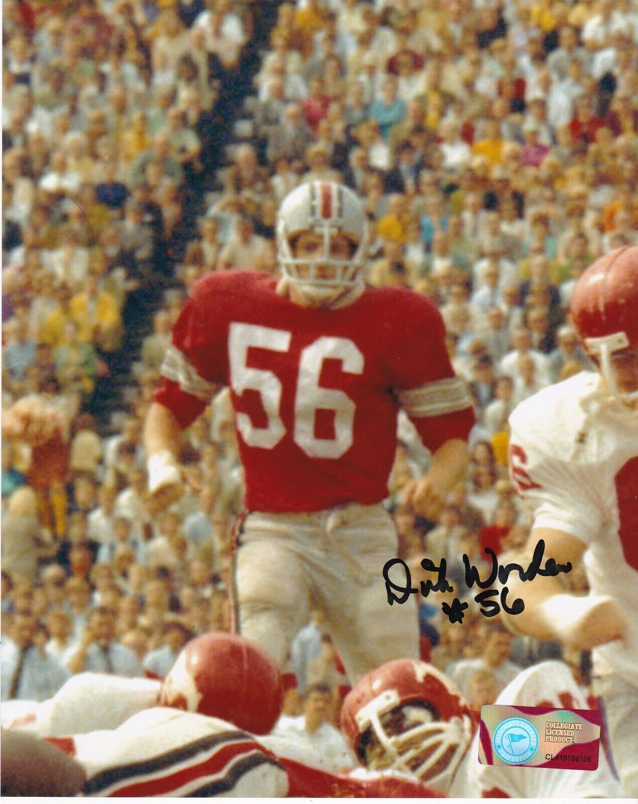 DIRK WORDEN OHIO STATE BUCKEYES ACTION SIGNED 8x10