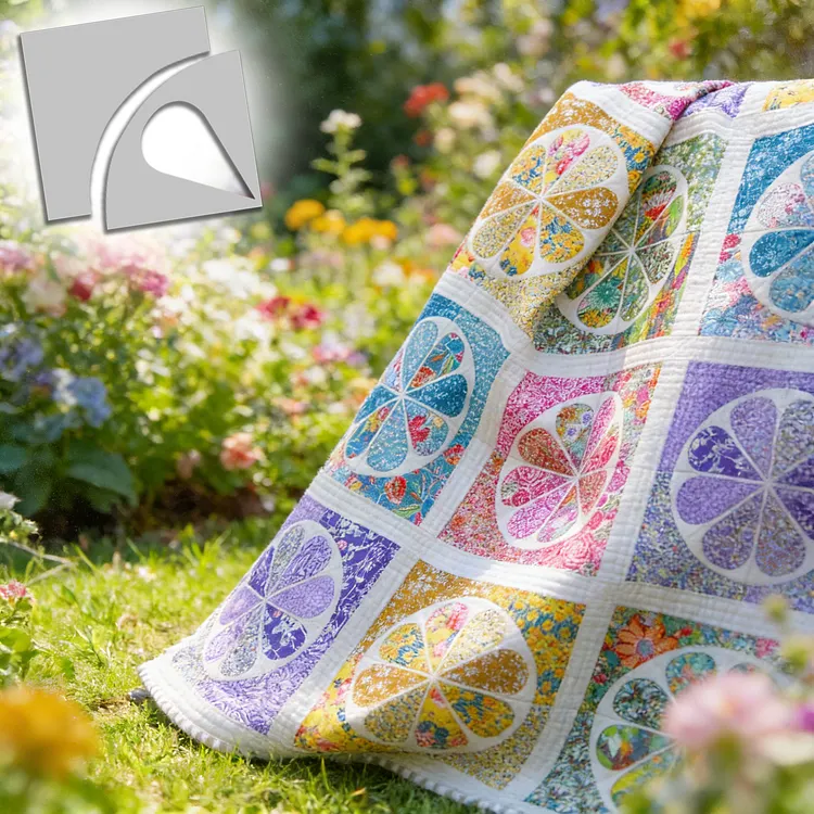 Acrylic Four-Petal Flower Quilt Template Set