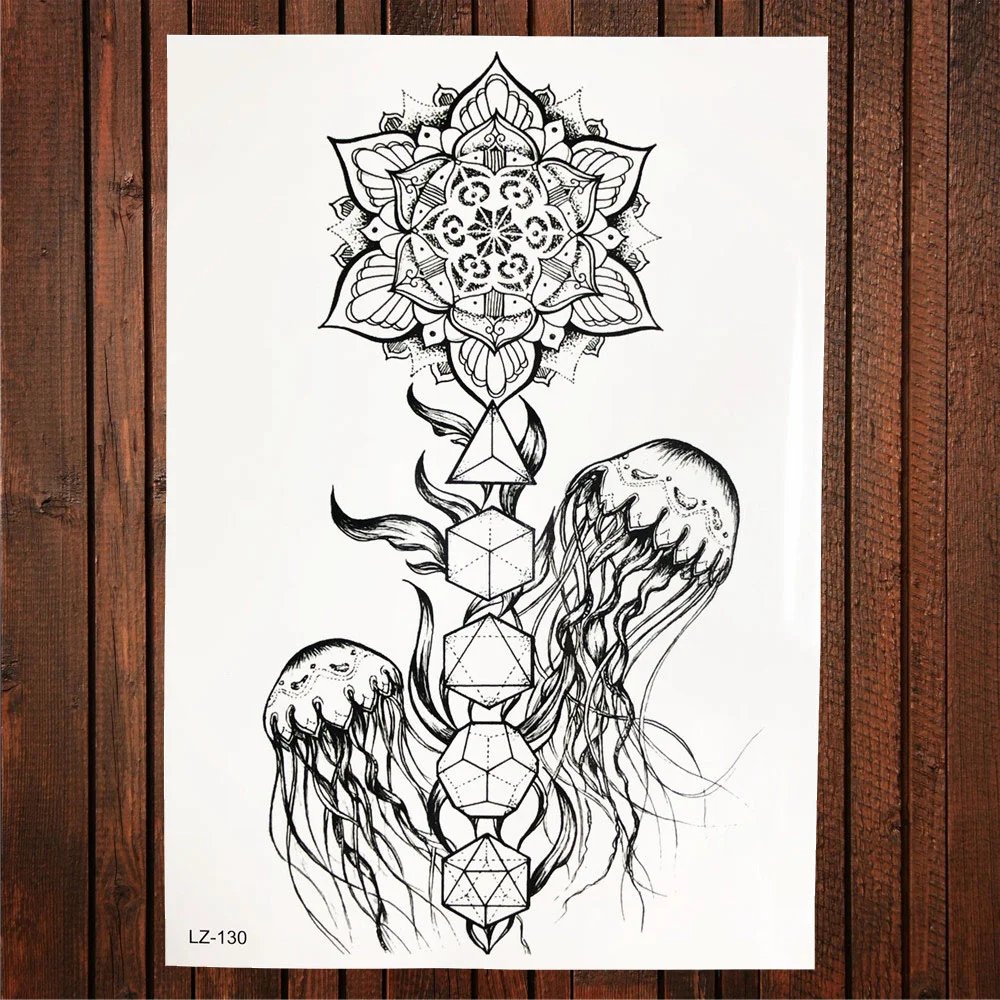 Sdrawing Red Rose Flower Temporary Tattoo Stickers Women Body Art Tattoo Arm Sleeve 21x15CM Large Fake Flash Waterproof Tatoo Henna