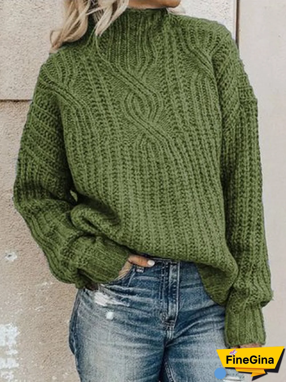 High Neck Loosen Casual Sweater