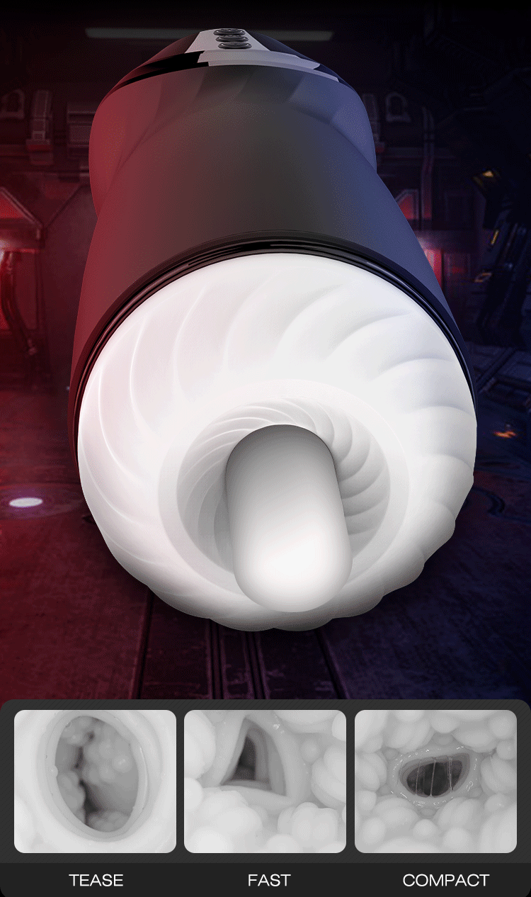 Dushen Dark Night Aircraft Cup Heating Sucking Electric Male Masturbation  Deep Throat Vibration Sounding Adult Products