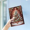(US Local)Christmas Tree Special Shaped Diamond Painting Journal Notebook for Adults