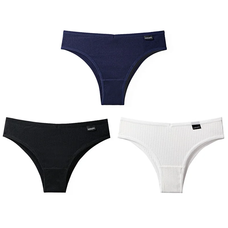 Cotton Panties Female Underpants Sexy Panties for Women Briefs Underwear Comfortable Brazillian Ladies Bikini Pantys 3PCS/Set