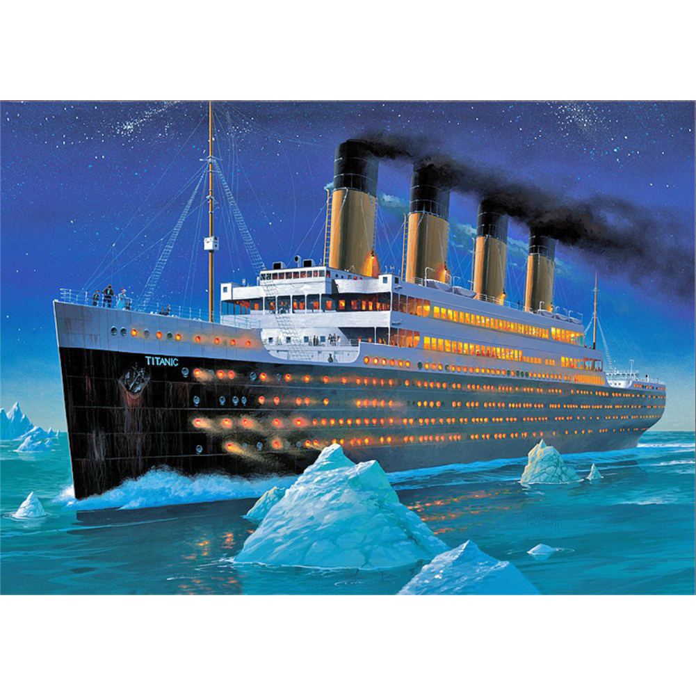 

30*40CM - Round Drill Diamond Painting - Ship Boat, 501 Original
