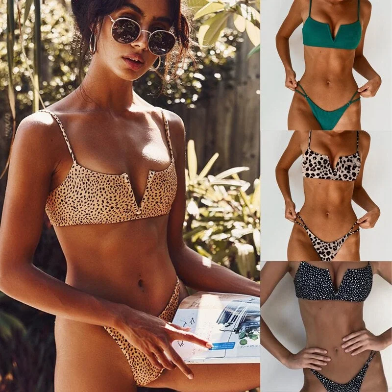 2 Piece Swimsuit Women High Waisted Bikini Push Up Swimwear Bikinis  Mujer Swimsuit Bathing Suit Women Biquinis Feminino