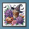 Diamond Painting - Partial Special Shaped Drill - Halloween Pumpkin(Canvas|30*30cm)