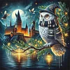 Owl Castle-11CT Stamped Cross Stitch 40*40cm tapestrymarket