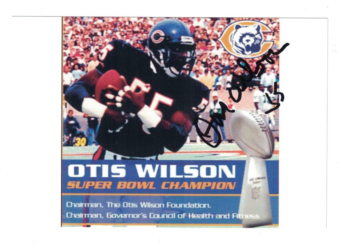 Otis Wilson Signed Autographed 4x6 Photo Poster painting Chicago Bears A