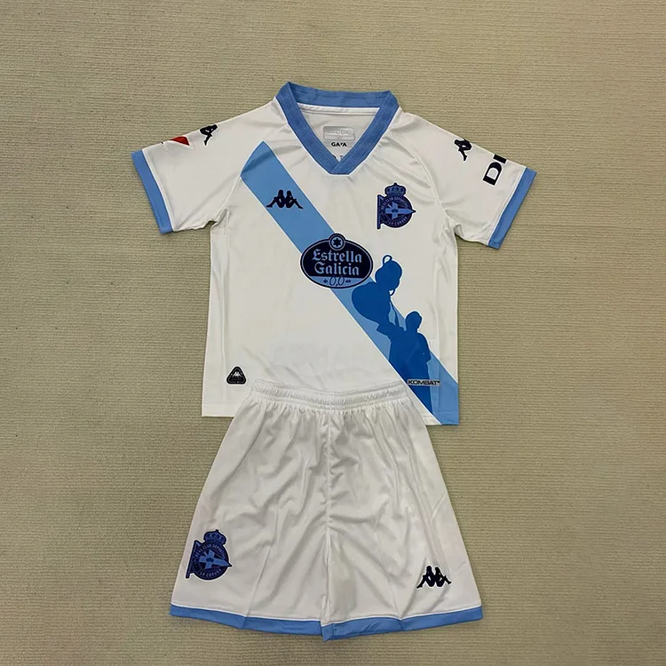 24/25 Deportivo La Coruna Second Away Kids Set