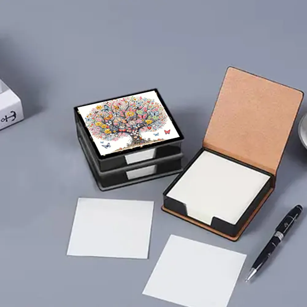 Butterfly Tree PU Diamond Painting Note Box Contains 160 Sheets of Paper